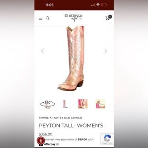 Old Gringo Pink and Gold Women's Boots